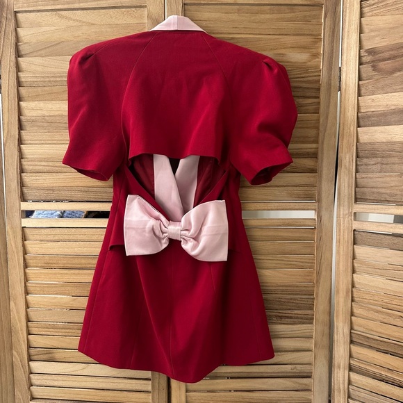 Nana Jacqueline Alia Mini Dress in Burgundy and Pink size S - Picture 4 of 7